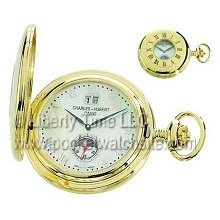 Charles-Hubert 3701 MOP Dial Automatic Mechanical Pocket Watch