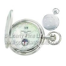 Charles-Hubert 3714 Mother of Pearl Automatic Pocket Watch