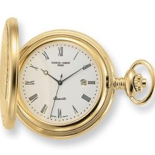 Charles Hubert Gold-plated Off-white Dial With Date Pocket Watch Xwa1033