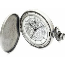 Charles-Hubert Paris 3926 Antique Silver Plated Antique Silver Dial with Date Pocket Watch