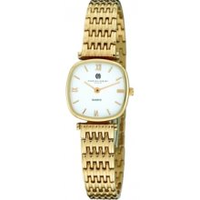 Charles-Hubert- Paris Womens Gold-Plated Stainless Steel Quartz Watch