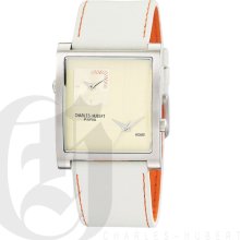 Charles Hubert Premium Mens Yellow Dial Stainless Steel Dual Time Zone Watch 3748-F