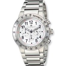 Charles Hubert Stainless Steel White Dial Chronograph Watch Xwa4256