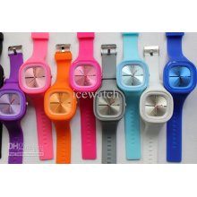 Christmas Promotion 50pcs Lovely Jelly Candy Wrist Silicone Watch Un