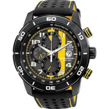Citizen Eco-Drive Primo Mens Chronograph Yellow & Black CA0467-38E
