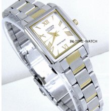 Citizen Quartz Lady Watch Japan Mvt. 2 Tone Stainless El3004-59a