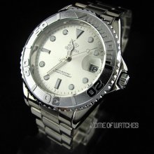 Classic Mens Stainless Steel Automatic Mechanical Timepiece Date Sport Watch