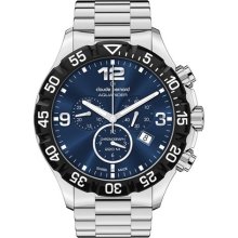 Claude Bernard Men's 10202 3 BUIN Aquarider Blue Chronograph Rota ...