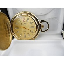 Colibri Swiss Goldtone Pocket Watch W/crystals