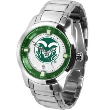 Colorado State Rams CSU Mens Titan Steel Watch