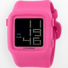 Converse Scoreboard Icon Fuchsia Silicone Digital Chronograph Watch -