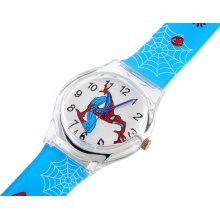 Cool Spiderman Pattern Digital Quartz Wrist Watch For Kids Child Boys Gift Blue
