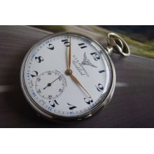 Cortebert Cal 532 Turkish Rail Road Pocket Watch 1950 Flying Wheel