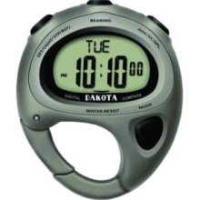 Dakota Watch 4070-7 Digital Compass Clip, Titanium Color Finish, With Compass