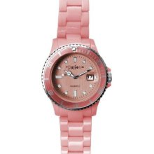 Dakota Watches 3035-3 Fusion Color Link, Light Pink Dial Amp Plastic Link Band