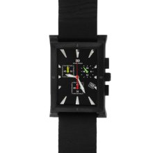 Danish Design Mens Sportive Stainless Watch - Black Leather Strap - Black Dial - DDSIQ14Q755