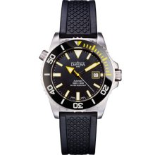 Davosa Men's Automatic Watch With Black Dial Analogue Display And Black Rubber Strap 16149875