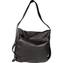 Dellamoda Handbag Black piper hobo ts10-09 Designer bag (DM30)