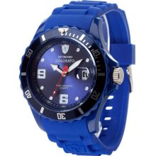 Detomaso Colorato Unisex Quartz Watch With Blue Dial Analogue Display And Blue Silicone Strap Dt2028-C