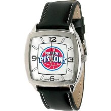 Detroit Piston watch : Detroit Pistons Retro Watch with Leather Band