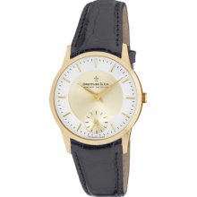 DGS00002-03 Dreyfuss and Co Mens Gold Brown Watch