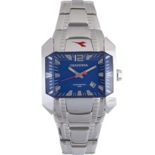 Diadora Woman's Blue Dial Stainless Steel Date Watch