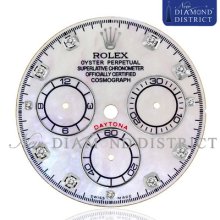 Diamond White Mother Of Pearl Dial For Rolex Daytona Watch