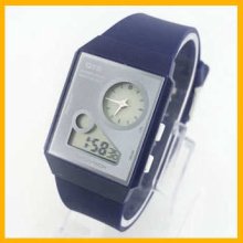 Digital Film Watch 5mode Analog Timer Alarm Unisex Blue