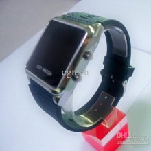 Digital Wrist Unisex Pu Leather Case Watchband Led Watch Watches Wit