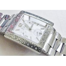 Dior Riva S.steel Mop Dial Diamonds Chrono Quartz Ladies Watch