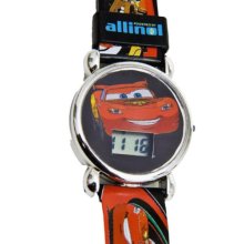 Disney Cars 2 Boys Lcd Black Strap Watch 25868