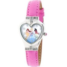 Disney Kids Classic Princess Analog Watch Silver Tone Metal Case Time Child