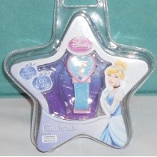 Disney Princesses Girls' Cinderella Blue Lcd Watch In Package