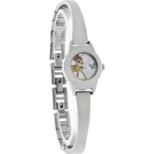 Disney Quartz Ladies Bambi Silver Tone Bangle Bracelet Watch MC1556