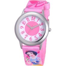 Disney Tween Snow White Kids Japanese Quartz Printed Woven Strap Watch