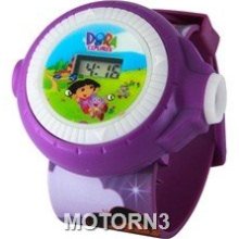 Dora the Explorer Pattern Projector Digital Watch (Purple)