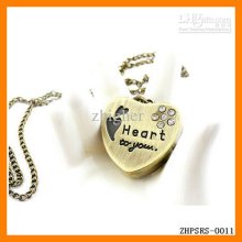 Drop Shipping 12 Pcs/lot Antique New Diamond Love Pocket Watch Penda