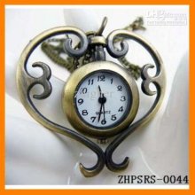 Drop Shipping 12 Pcs/lot Antique Lovely Flower Heart Pocket Watch Pe