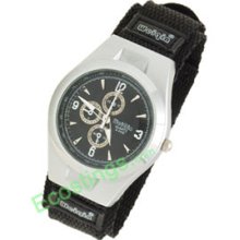 Dual Nylon Band Sports Water Resistant Man's Wrist Quartz Watch