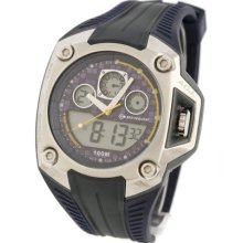 Dunlop DUN-114G03 - Dunlop Men Digital Chronograph Watch, Blue Dial Details And Band