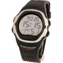 Dunlop DUN-35G01 - Dunlop Men Digital Chronograph Watch, Black Dial Details And Rubber Band.