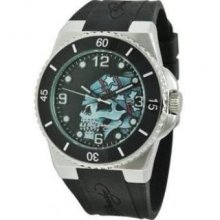 Ed hardy Women's Jolie JO-LK Black Plastic Quartz Watch with Black Dial