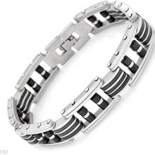 Elegant Gents Bracelet Stainless steel. Total item Length 8.75in