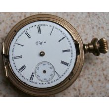 Elgin Vintage Small Pocket Watch Movement & Dial 28 Mm. In Diameter