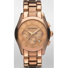 Emporio Armani Chronograph Rose Gold-Tone Mens Watch AR0365