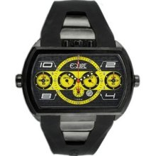 Equipe Dash Xxl Men's Watch With Black Case And Black / Yellow Dial E909