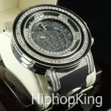 Exclusive Clear Stone Iced Out One Row Analog Dial Hip Hop Watch