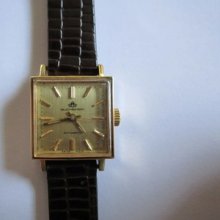Extremely Rare Swiss Authentic Bucherer (made By Rolex) Gold Auto Ladies Watch