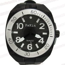 Fashion & Leisure Unisex White Digital Quartz Silicone Black Wrist Watch M564w