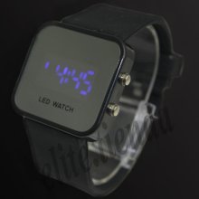 Fashion Blue Led Mens Ladys Digital Date Sports Watch